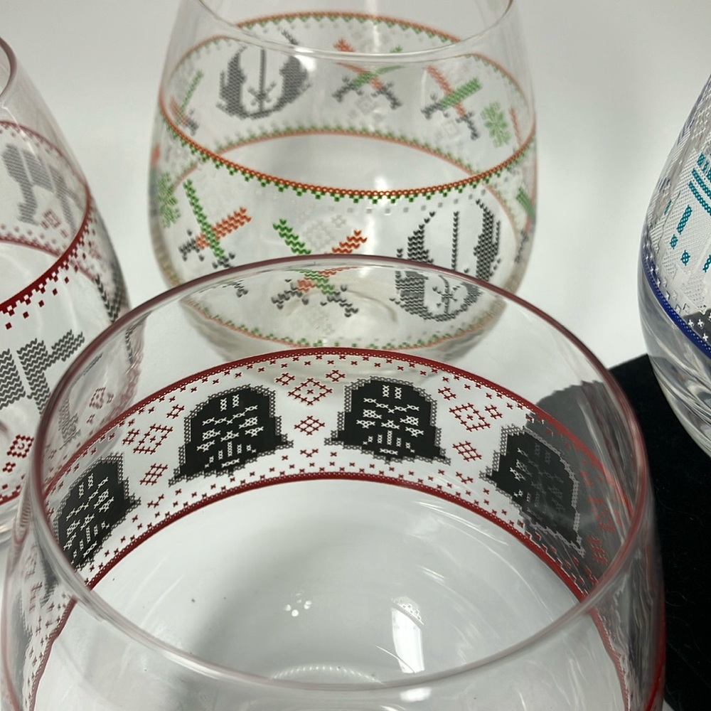 Star Wars Ugly Sweater holiday drink Set of 4 - Picture 9 of 15
